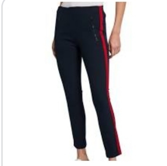 The Cause Collection Navy Red High Waist Pants 6 - Picture 12 of 15
